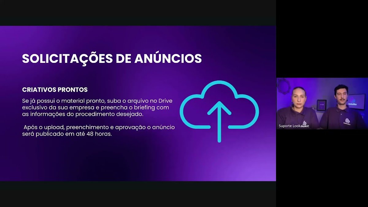 Capa do vídeo: Solicitação de Criativos